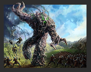 monster illustration, horror, creature, fantasy art