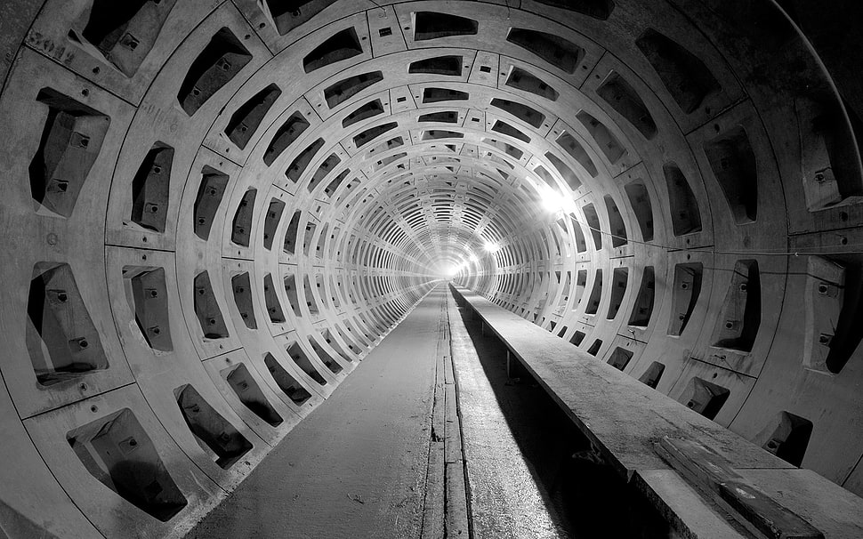 gray multi-spoke car wheel, underground, tunnel, lights HD wallpaper
