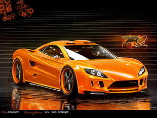 orange coupe screenshot, car