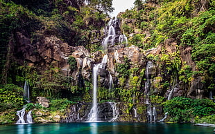 photo of waterfalls, nature, landscape, waterfall, cliff