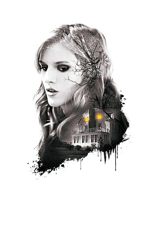 black and white skull illustration, Amityville: The Awakening, movies, Bella Thorne, house HD wallpaper