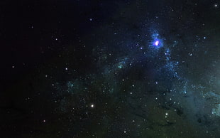 starry night photo, space, universe, stars, digital art HD wallpaper