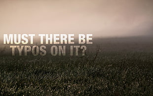 grass field with text overlay, humor HD wallpaper