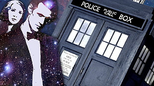 black and brown floral sleeveless dress, Doctor Who, Eleventh Doctor, Amy Pond, TARDIS HD wallpaper