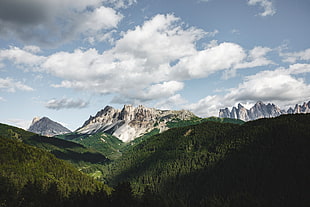 birds eye view photography of green mountains HD wallpaper