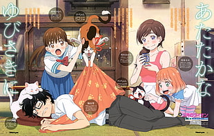 assorted color of clothes lot, 3-gatsu no Lion, Kawamoto Hinata, Kiriyama Rei, Kawamoto Akari HD wallpaper
