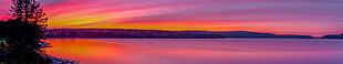 view of mountains during sunset, lake, sunset, quabbin, panorama