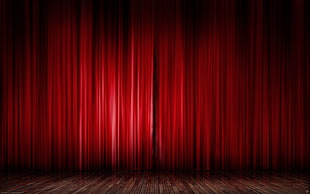 red curtain on stage