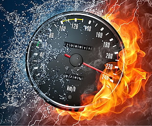 black speedometer
