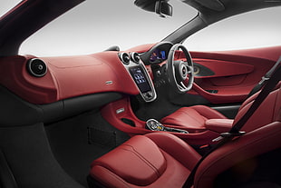 red trimmed vehicle interior