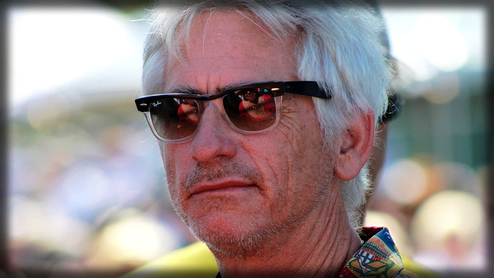 portrait of white-haired man HD wallpaper