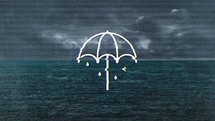 white umbrella sketch, Bring Me the Horizon, That's The Spirit, logo HD wallpaper