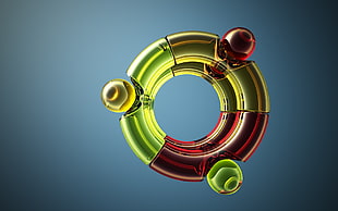 green and red steel frame