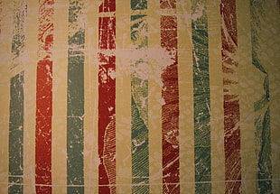 red and white abstract painting