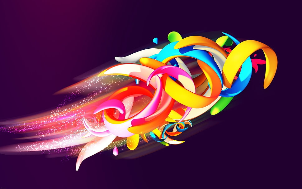 multicolored abstract wallpaper HD wallpaper