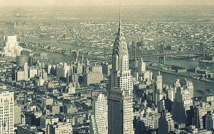 Empire State Building, New York, cityscape, New York City, USA, Chrysler Building