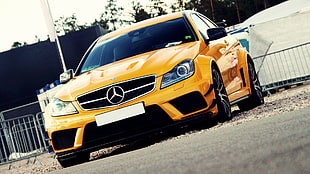 yellow and black Ford Mustang, Mercedes-Benz, supercars
