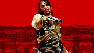 The Red Dead Redemption game poster, Red Dead Redemption, John Marston