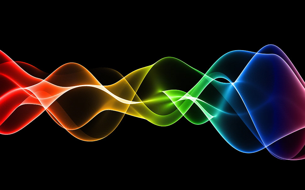 color waves HD wallpaper