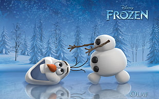white and black panda plush toy, Olaf, Frozen (movie), animated movies, movies