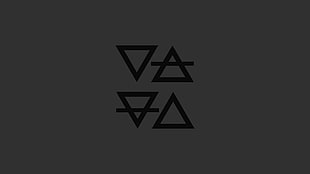 black triangle illustration, minimalism, simple