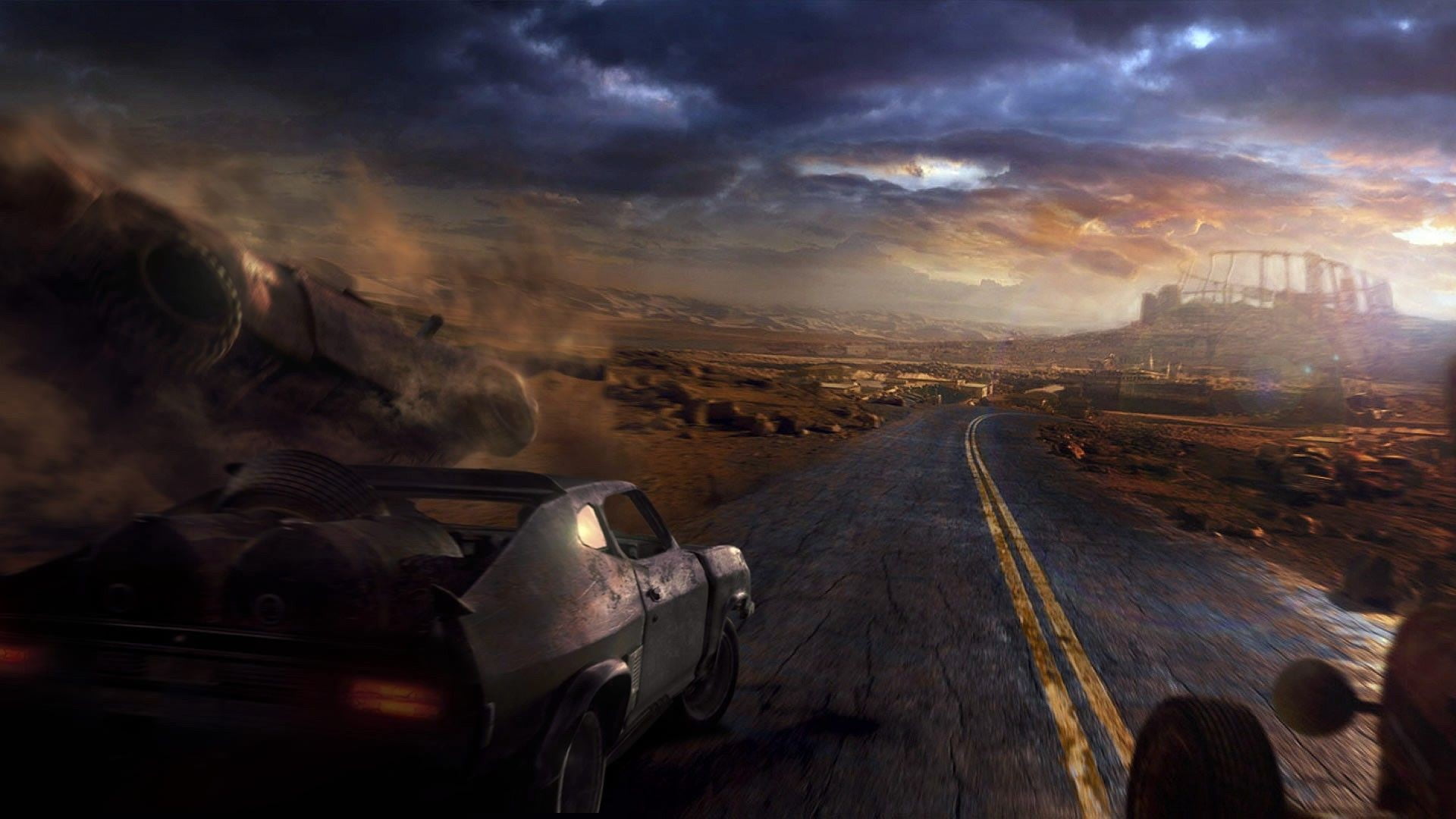 Black Coupe Illustration Mad Max Mad Max Game Hd Wallpaper Wallpaper Flare
