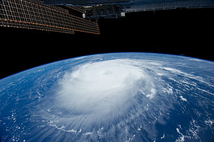 satellite photo of typhoon HD wallpaper