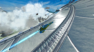spaceship game wallpaper, Wipeout, Wipeout HD, racing, PlayStation 3 HD wallpaper