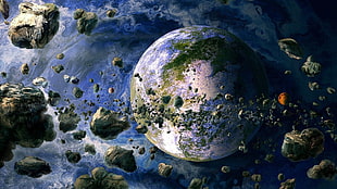 planet earth illustration, Earth HD wallpaper