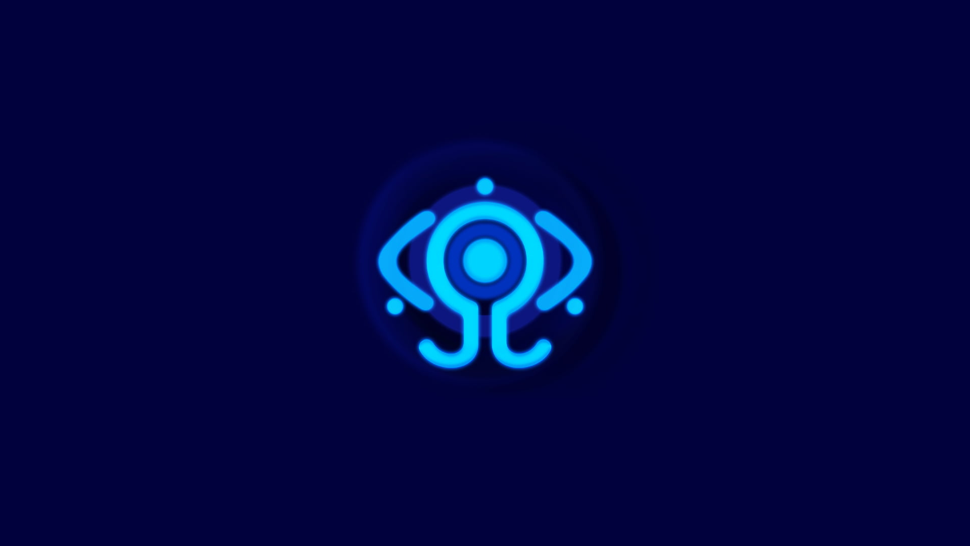 round blue and navy-blue logo, Serial Experiments Lain, anime
