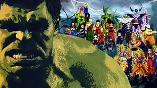 Marvel The Incredible Hulk x Dragon Ball Z wallpaper, Hulk, The Incredible Hulk, Dragon Ball, Dragon Ball Z