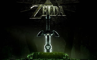 The Legend of Zelda poster, The Legend of Zelda, Master Sword, sword, video games