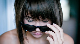Girl,  Face,  Glasses,  Sight HD wallpaper