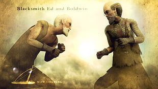 Blacksmith Ed and Boldwin illustration, Demon's Souls, video games