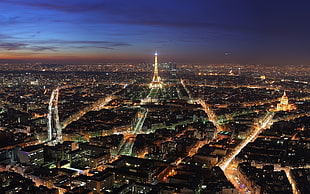 Eiffel Tower at night HD wallpaper