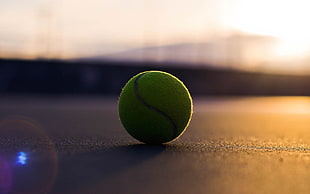 green tennis ball photo HD wallpaper