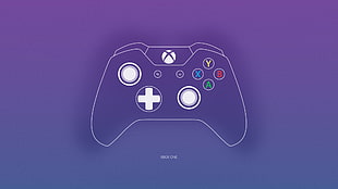 Xbox One controller logo, Xbox One, Microsoft, controllers, joystick HD wallpaper