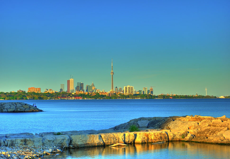 CN Tower painting HD wallpaper