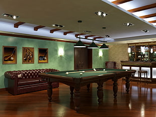 billiard table near the bar