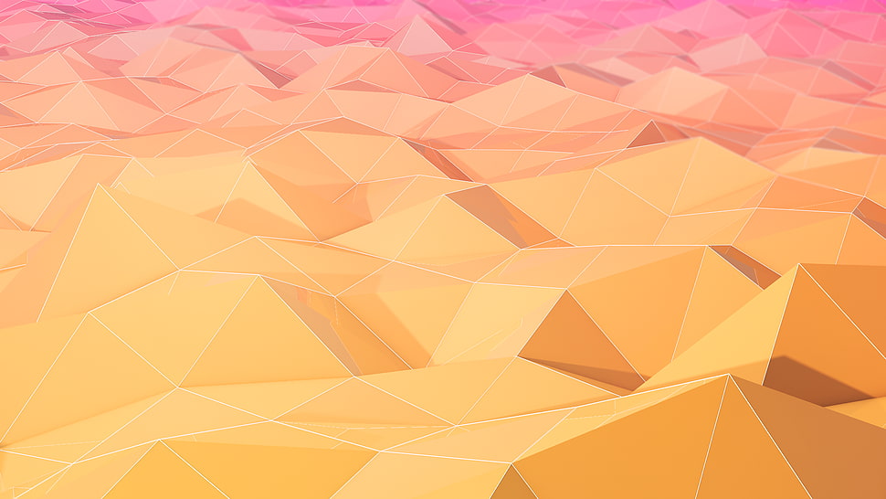 white and pink area rug, low poly, digital art, geometry HD wallpaper
