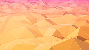 white and pink area rug, low poly, digital art, geometry