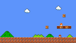 Super Mario digital wallpaper, Nintendo, Super Mario, video games, retro games