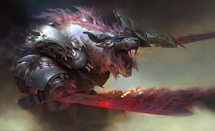 monster digital wallpaper, Guild Wars 2, Charr, fantasy art
