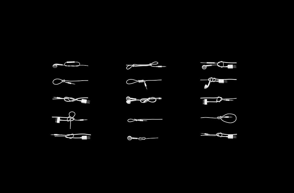 assorted electronic cables illustration HD wallpaper
