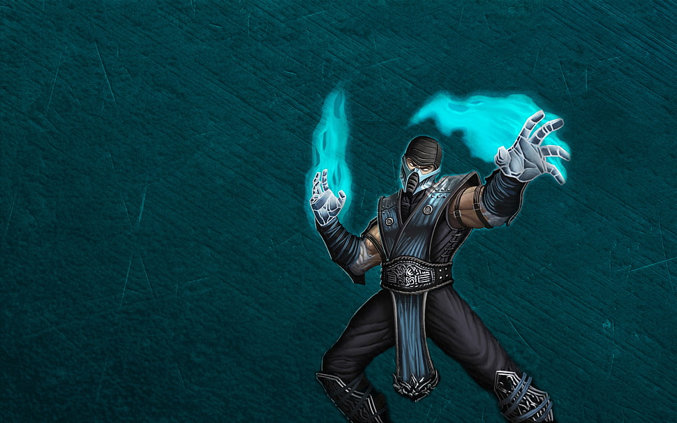 Sub Zero from Mortal Kombat illustration HD wallpaper