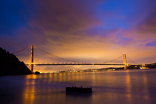 San Francisco bridge during night time HD wallpaper