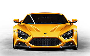 yellow supercar