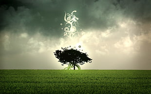 lightning striking tree