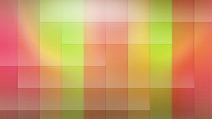 pink, yellow and green color illustration HD wallpaper