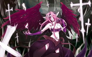 pink haired angel anime character, Morgana (League of Legends), League of Legends